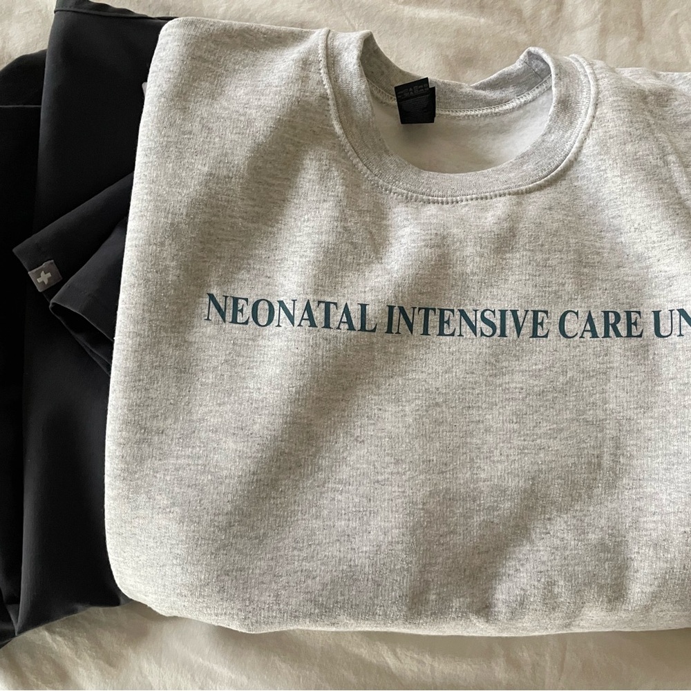 Gray Neonatal Intensive Care Unit Crewneck